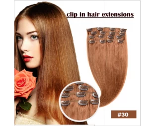 High quality cheap 100% Brazilian human hair clip in hair extension