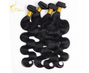 High quality double weft remy peruvian human hair weaving