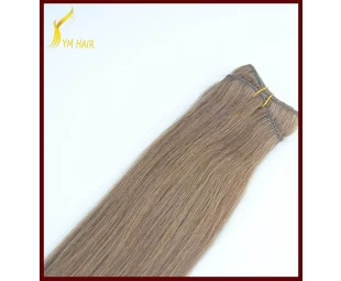 High quality new fashion product 100% Indian remy human hair weft light brown double weft natural looking hair weave