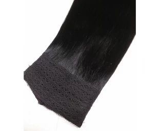 Alta calidad huma peruano de encaje extensión del pelo tirón en el pelo
