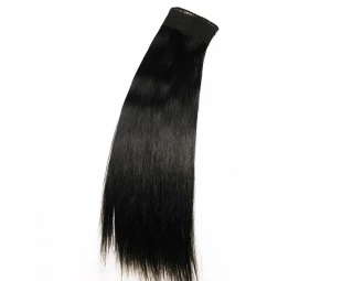 Высокое качество перуанский Хума наращивание волос кружева флип в волосах