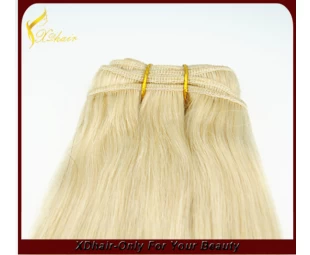 Hot Sell Double Weft 7A  Remy Brazilian Hair Extension color 613 hair weft