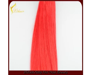 Hot Selling Golden Supplier factory price red color clip in human hair extension