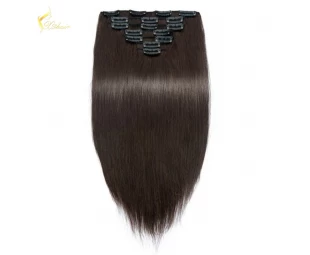 Hot Selling top quality cheap Double Drawn weft full ending blond Clip In Hair Extension