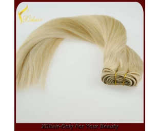 Heiße neue Produkte für 2015 Nagelhaut reines remy Großhandels 7A Klasse blonde brasilianischen Haares