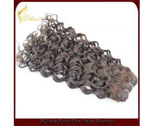 Hot sale factory price high quality 100% Brazilian virgin remy human hair weft deep wave light brown hair weave
