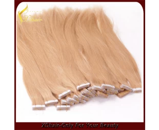 Hot sale high quality 100% European virgin remy hair double drawn American blue glue tape hair extension