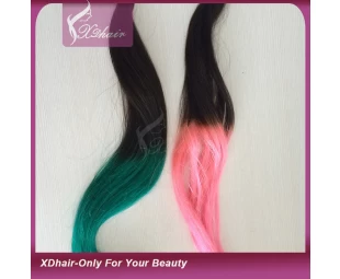 Ventas calientes extensión del pelo de cola de caballo cabello humano de color ombre coleta de cabello humano