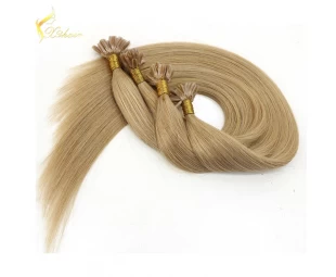 Hot seller 100% remy Human cuticles Hair Italian Keratin top quality indian remy stick tip double drawn mini tip hair
