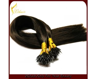 Hot selling high quality 100% unprocessed Indian human hair full ends nano ring hair extension