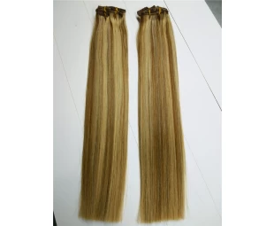 Hot selling two tone piano color brazilian human hair top a clip hair extension