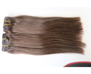 Human white clip in hair extension 20 inch hair extensions clip in remy clip in hair extension