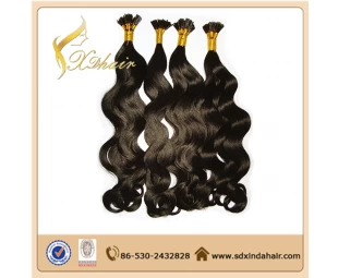 I tip human hair extensions 0.5g strand remy human hair 100% human hair virgin brazilian hair Cheap Price Wavy Hair