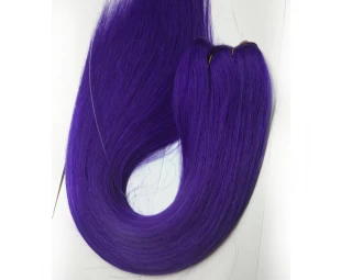 Lace clip in hair extesnion top quality purple hair