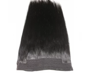 Lace clip in hair flip hair extension wave natural human hair black