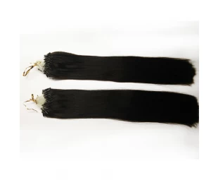 Micro loop ring hair extension 1g strand natural black hair