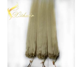 Micro loop ring human hair extension top quality blond hair 1g piece