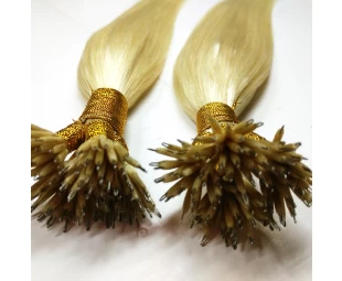 anello Nano capelli di punta dei capelli estensione nano umani remy vergini di alta qualità