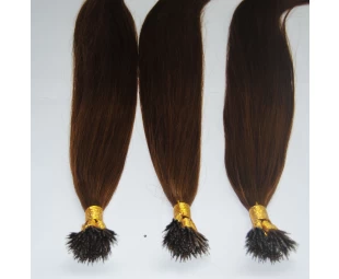 ナノリング人間の髪の毛の拡張子バージンレミー最高品質のインドロシアペルーの毛