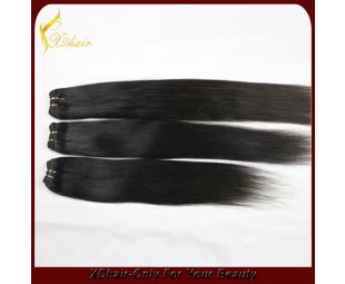 Natural b;ack human hair weft top quality 100g per piece low price hair extension