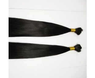 Natural black human hair bulk whole sale price hair bundles