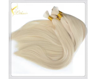 New Products Wholesale Bulk Verified Suppliers color #60 white brazilian virgin remy bulk hair 100g