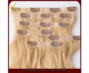 New arrival hot selling 100% Indian virgin remy hair bulk body wave double weft clip in hair extension