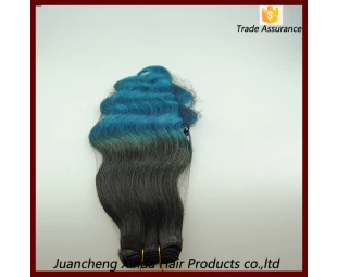 New coming soft and smooth high quality  two tone ombre remy hair weaving