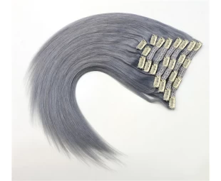New fashion wholesale hair extensions no clips no glue straight hair remy human hair