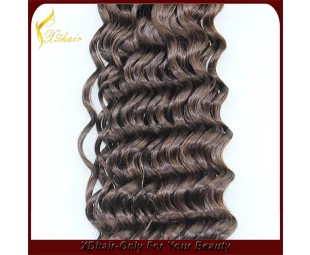 New product hot selling high quality 100% Brazilian remy human hair weft deep wave natural looking double drawn hair weave