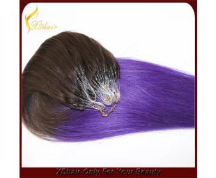 New product wholesale price 100% Brazilian virgin remy human hair double drawn micro loop ring hair extension