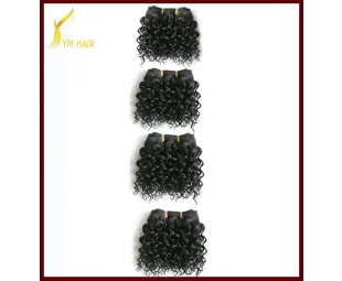 New style new fashion hot selling product 100% Brazilian virgin remy human hair weft bulk curly double weft hair weave