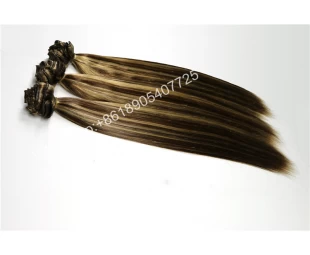 New type Hair flip in/halo human hair Unprocessed Human Hair 20inch Brazilian Virgin Hair Straight flip in hair color 27#