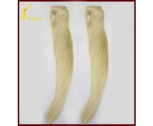 No tangle and no shed double weft full head clip in remy human hair extensions