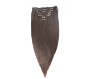 No tangle no shedding 100% human hair full head virgin brazilian hair clip ins