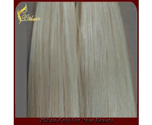 Extensión del pelo humano en condiciones de servidumbre Pre Rubios 613 1 gramo / hebra inclino el pelo virginal brasileño remy del pelo