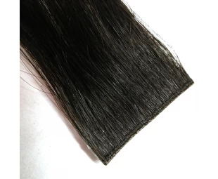 Pu tape hair and hand made pu tape black color natural brazilian hair