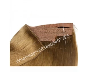 Quick application One Piece Human flip Hair halo hair Extension Blonde Highlight Hair Wholesale
