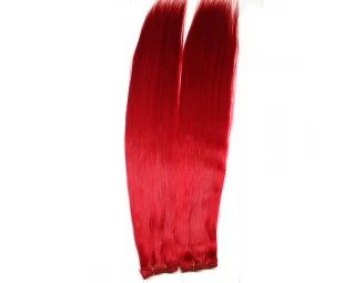 Красный цвет выдвижение человеческих волос Vietnam волос изюминкой расширение красные волосы