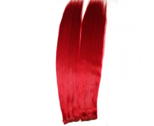 Red color human hair extension vietnam hair highlight red hair extension