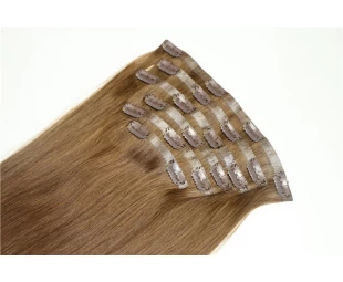 Remy Human hair skin weft clip in hair extensions 18 20 22 inch hair extensions skin weft clip in hair extension