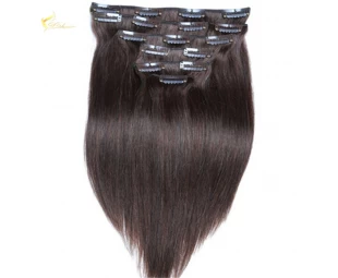 Remy Virgin Brazilian Hair Clip In Hair Extensions Free Sample 120g 140g160g 180g 200g 220g