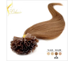 Remy fusion keratin nail tip hair U tip virgin hair wholesale, 5a full cuticle remy Prebonded U tip virgin hair