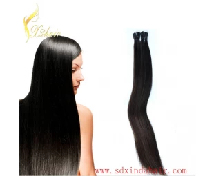 Russian virgin remy 1g stick i tip curly hair extensions