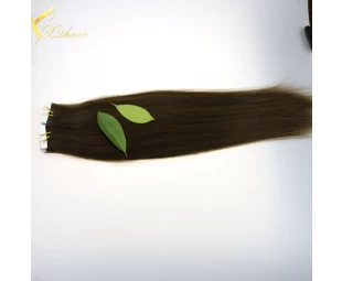 Skin weft hair extension type and silky straight wave tape hair extensions 100% natural hair