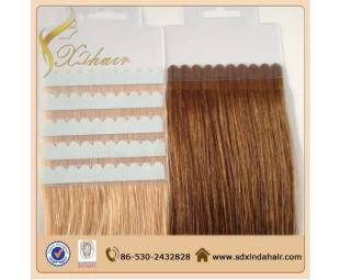 Straight brazilian remy hair tape in hair extentions cheap human hair extension for wholesale