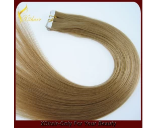Super quality virgin human hair extension tape hair