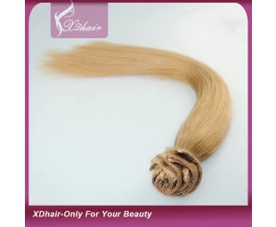 Tangle Free No Shedding 100% Human Hair Clip in Hair Extension Wholesale