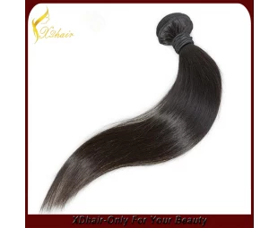 Tangle free hairpiece human hair extension double drawn quality virgin remy hair