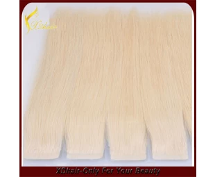 Tangle free keratin glue 100% European virgin remy hair double drawn American blue glue tape hair extension